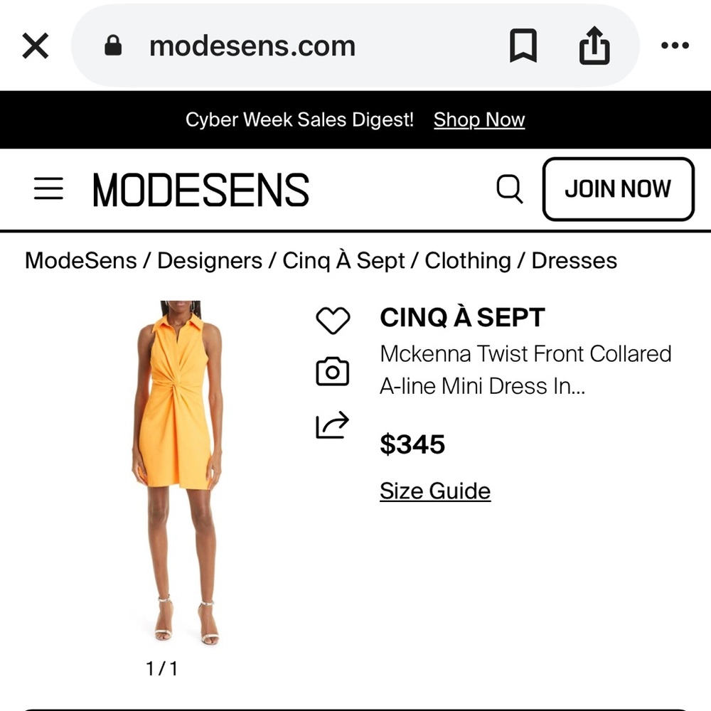 NWT Nordstrom Chiq a Sept McKenna Twist front collar dress - Picture 1 of 5
